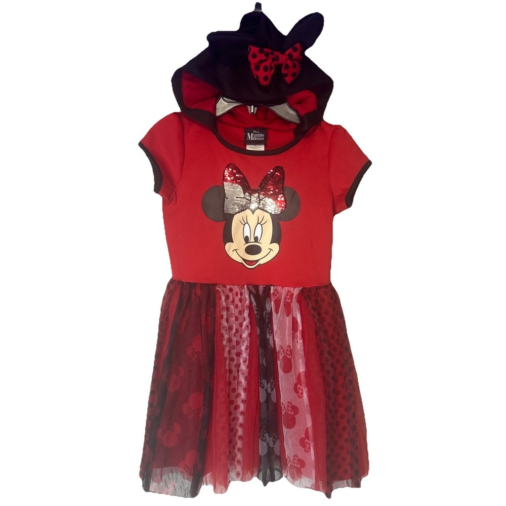 Disney Minnie Mouse Little Girls Size 7/8 Costume Dress Tulle Sequin Vacation